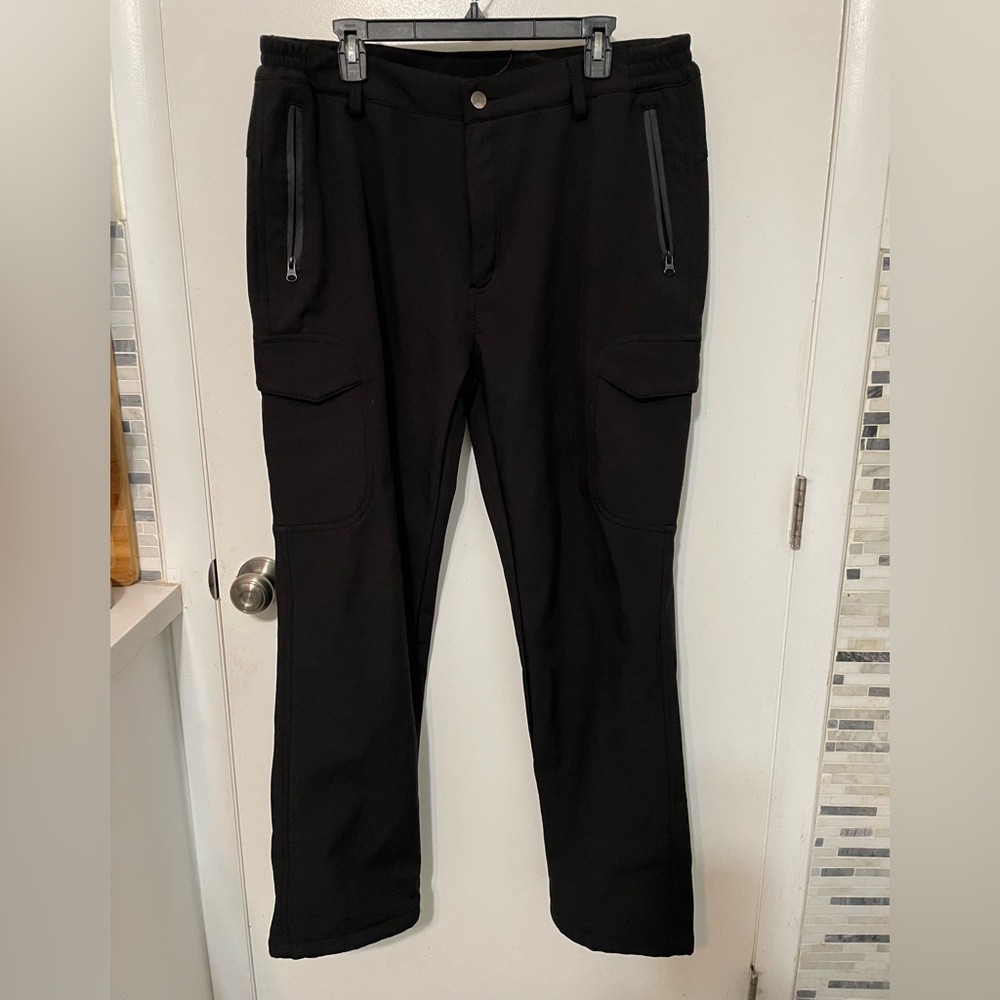 Free Soldier Outdoor Apparel Tactical Fleece Lined Weatherproof Black Cargo Pant
